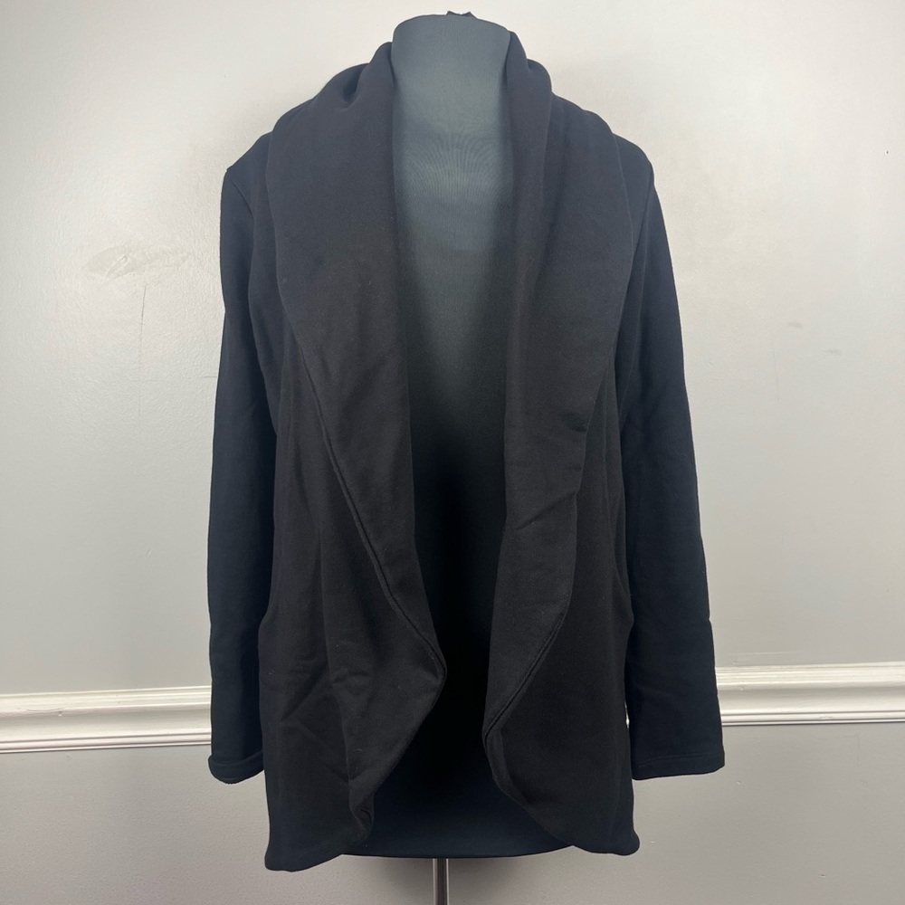 Standard James Perse thick 100% cotton black cardigan size large